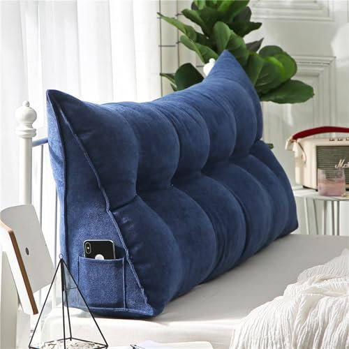 Generisch Rückenkissen Bett Bequemes Lesekissen Bett Und Sofa Rückenlehne Und Weich Und Bequem Kopfkissen Couchkissen Ideal Zum Lesen, Fernsehen,005,60×50×20cm