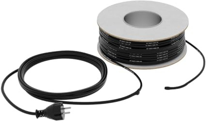 Termofol Heizkabel mit Thermostat KZT - 2m - 30W -Effiziente Rohrbegleitheizung für isolierte Rohre & Tanks, Frostschutz, PVC-Isolation, energiesparend, zuverlässige Pflanzenheizung - 15W/m²