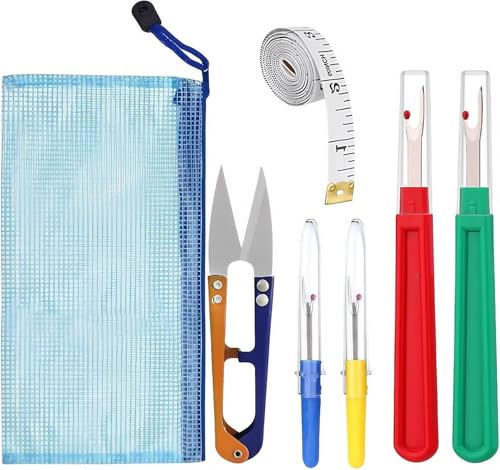 Heyumybit Ripper Cucito,6 PCS Taglia Asole,Seam Ripper Kit,Taglia Cuciture,Cucitura Ripper Kit,Taglia Filo Seam Ripper per Cucire Unpicker Taglia-filo Strumenti a Punto Croce