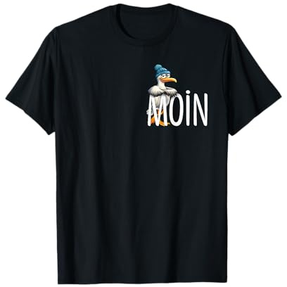 Moin! Lustige Nordsee Möwe Ostsee Nordischer Gruß T-Shirt