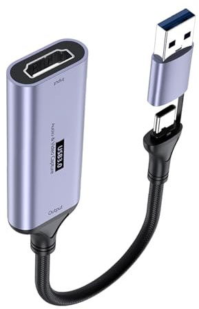 alloneslife Videoaufnahmen Karten USB+Typ C Zu HDTV USB Video Erfassen Geräte Konvertiten Digitalkonverter Für PC Laptop Spiele