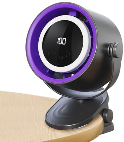 Ventilateur de table sans pales - Ventilateur compact et silencieux | Refroidissement personnel portable électrique pour chambre à coucher, chambre d'étudiant, cuisine, bureau