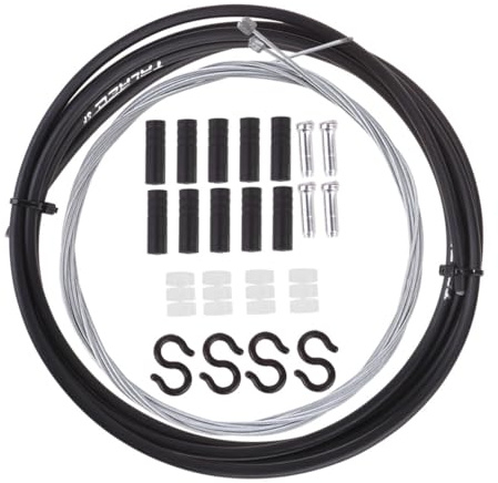Cable de Freno y Cambio para Bicicleta 1 Juego Negro Pvc Acero al Carbono