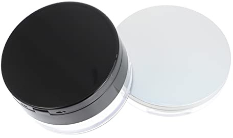 OATIPHO 2 Sätze Loose Powder Box Set mit Spiegel und Puderquaste Teiliges Set für Lose Puder Glitzer Robustem zur Aufbewahrung von Kosmetik und Mischungen