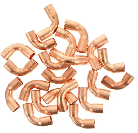 SOPOTUTU 20 pièces Raccords Tuyaux Cuivre Degrés Coude Soudure Connecteur Plomberie Durable sans Corrosion pour Tuyau Eau et Climatisation