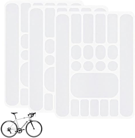 LACHT Protection cadre velo,Lot de 3 Autocollant Velo Protection Cadre Velo Protection de Chaîne de Cadre de Vélo Protection de Cadre de Vélo Film Autocollant, pour Vélo de Route VTT