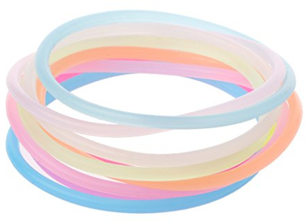 10 Pz/set Notte Bracciali Glow Wristband Gommoso Gomma di Silicone Hairbands Unisex Braccialetti Per Adulti Adolescenti Bracciali Per Le Ragazze, Misura unica, come descritto