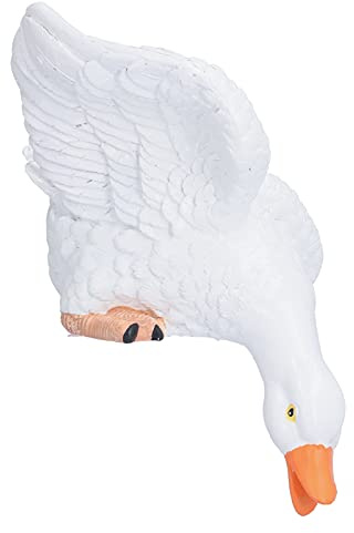 FRELEAN Decoraciones de bonsái de Pato sintético | Manualidades de micropaisaje pintadas a Mano para Jardines/Habitaciones Interiores | Figuras realistas de Pato Bebiendo y Pato con alas