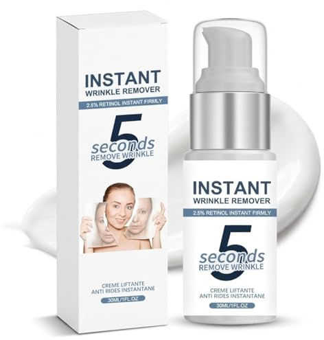 5 Sekunden Lifting Firming Anti-Aging - Retinol Gesichtscreme - Face Feuchtigkeitscreme mit Retinol, Hyaluronsäure- Anti Falten Creme - Instant Face Tightener Cream - Gesichtscreme Männer Damen (30ml)