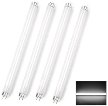 Genérico Paquete De 4 T8 Tubos Fluorescentes 600 mm,18W T8 Blanco Frío 6500K, Casquillo G13, Lámpara De Bajo Consumo, Luz De Emergencia De Bajo Consumo Para Cocina, Baño, Armario Y Garaje