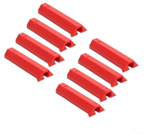 Besttoolifes Woodworking Track Clamp Protective Sleeve, 8-Pack Red Silicone Jaw Pads for Ratchet Clamps, Workbenches and Guides, Tool Grip Protector for DIY and
