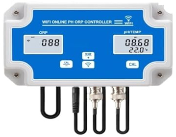 Online Meter Temp Aquarium Water Quality Tester Monitor Controller for Swimming Pool Spa Soilless Cultivation(Green)
