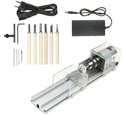 Mini Utensile Per Tornio, Lucidatrice Per Perline Fai Da Te Per La Lavorazione Del Legno Con Fresatura E Molatura, Set Di Utensili Per Trapano Rotativo Per Lucidatura Da 96 W Per Tornio Per Legno #2