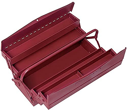 Kraftwerk Stahl-Werkzeugkiste Rot 530 mm Länge, leer