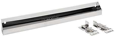 Rev-A-Shelf 25 Slim Tip-Out Sink Tray for Kitchen and Bathroom Base Cabinets, Large Pull Out Stainless Steel Storage Organizer, Silver, 6541-25-52