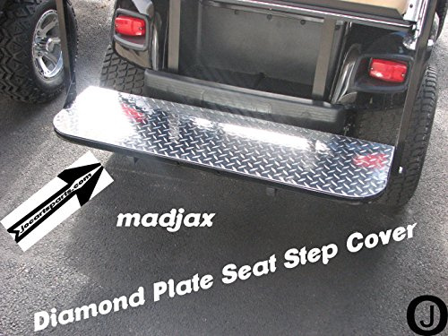 J & O Carts Parts Fits Madjax Model Golf Cart Diamond Plate Flip Seat Step Cover ezgo-Club car-yamahaa