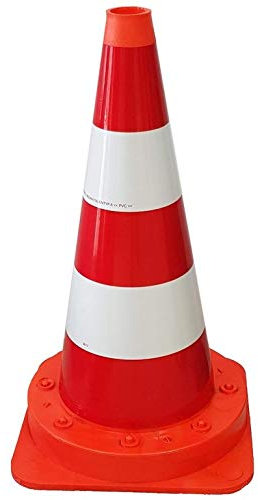 UvV Verkehrskegel gem. StVO TL-Leitkegel 50cm sehr schwer 2,8kg Gewichtsklasse III - Folientyp A (RA1) - mit Bast-Nr. 95 3F 06