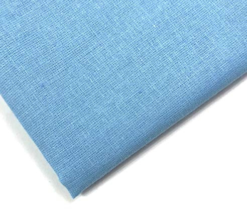 Vanligt himmelsblått 100 % bomullstyg för quiltning, sömnad, klädtillverkning, konst och hantverk - 152 cm brett M&J® (himmelsblå, 1 meter)