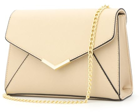 Jywmsc Damen Envelope Clutch Handtasche Kunstleder Abendtaschen Handtaschen für Hochzeit Party Cocktail Prom Crossbody Schultertasche,Gold