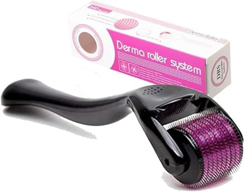 Derma Roller-Titanium-540 Micro Needle Roller for regeneration Beard & Hair Growth,Micro needling Roller,Trimmer Roller,Home Use Skin Care,Facial Wrinkles,Stretch Marks,Skin Care (Derma-Roll-0.25mm)