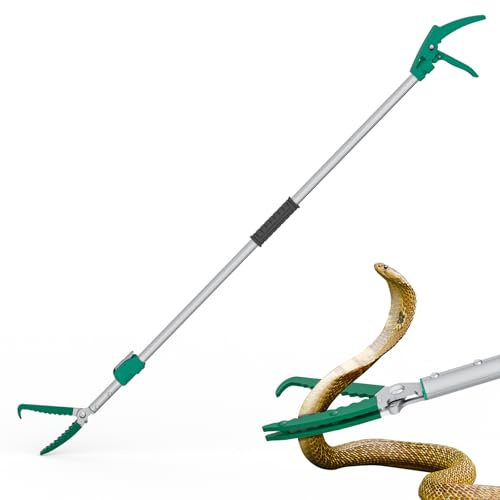 GYORGKSHI 78 Snake Grabber Tongs,Extendable Snake Tong Reptile Grabber Rattle Snake Catcher Wide Jaw Handling Tool