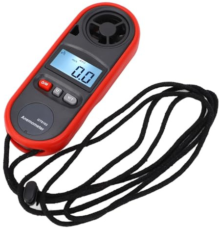 Anémomètre Portatif, Compteur Numérique de Vitesse du Vent, Débitmètre D'air, Jauge d'humidité, Jauge de Vent Portable pour HAVC, Cerf-volant, Surf, Météorologie