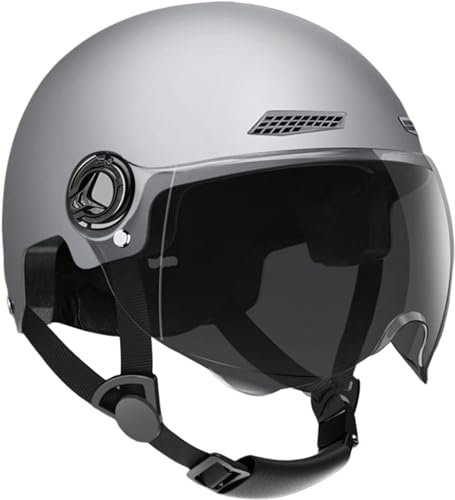 Ailovone Fahrradhelm für Erwachsene Halbhelm Mit Sonnenblende Skaterhelm Herren Damen Atmungsaktiv Sonnenschutzkappe für E-Bike, Mountainbike & Citybike (Grau)