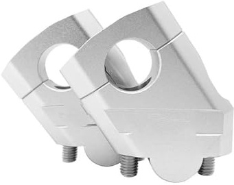 Torretas Manillar Abrazadera Universal para Manillar De Motocicleta para Kawasaki Montaje De Barra Elevadora De 28 Mm 1 1/8, 22 Mm Y 7/8 Elevador Manillar Moto(28mm Silver)