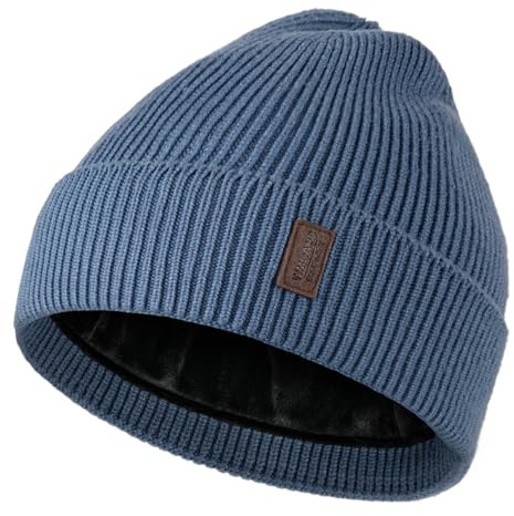 Wmcaps Mütze Herren mit Dickem Warmem Weichem Fleece-Futter | Klassische Modelle, sicherer Sitz, Versatile All-Day, für Outdoor-Arbeiten, Geschenke für Papa und Ehemann