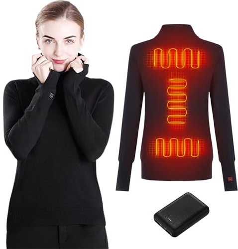 Heated Thermal Top for Women Electric Sweater Shirt Base Layer