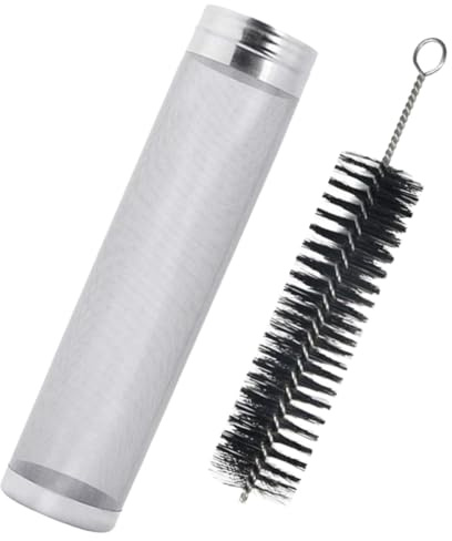 IMIKEYA Bierfilter Wiederverwendbarer Edelstahl-filterzylinder Mit Deckel Als Hopfenfilter Und Metallfilterrohr Für Hobbybrauer Und Gärbehälter