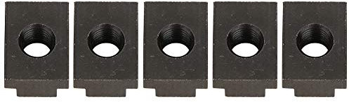 Ouitble 5 pezzi a T, filettatura M12, finitura in ossido nero, 45 dadi quadrati in acciaio a T, scanalatura M12 T, pietre scanalate M12, per macchine e tavoli degli attrezzi