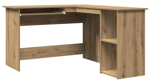 vidaXL Bureau d'angle chêne Artisanal 120x140x75 cm Bois d'ingénierie