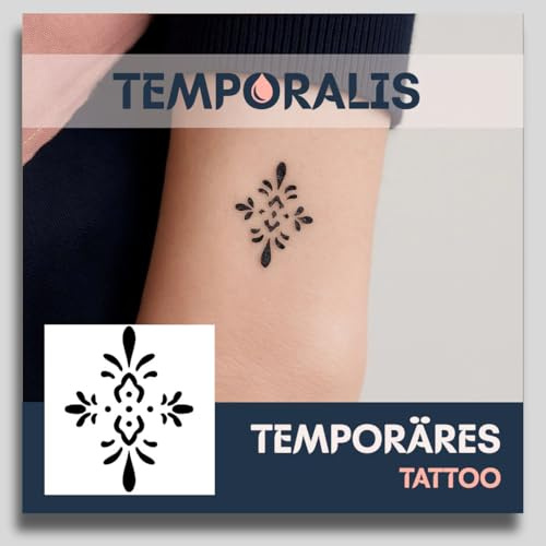 Fake Tattoo Lilien – Temporalis® | Temporäre Tattoos für Erwachsene – EU-zertifizierte Kosmetik, vegan & wasserfest – Hält 1 bis 2 Wochen [ Lilien-Symbol ]