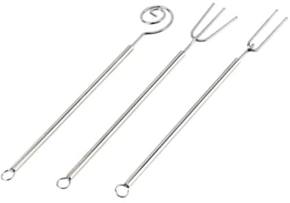JISADER 3 Pieces Fondue Forks Cheese Fruit Dipping Forks Dipping Tool Chocolate Dipping Tool
