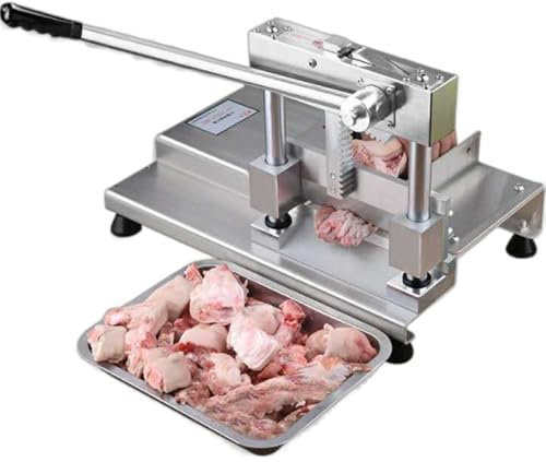 Máquina de sierra de hueso Tijeras de guillotina con palanca y sierra alternativa eléctrica inalámbrica para huesos, cortadora de carne comercial de acero inoxidable, cortadora de huesos de