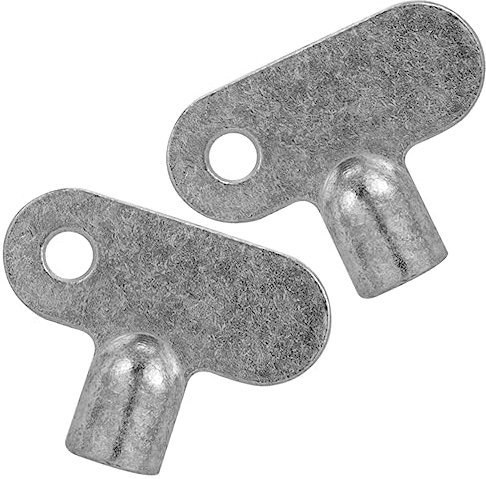 Artibetter 2pcs Water Key Radiator Tail Key Zinc Alloy Easy to Turn Silver Valve Wrench for Heating System Maintenance