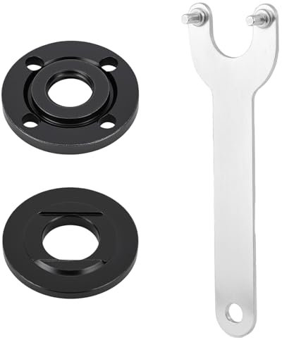 QWORK® Juego de tuercas de brida y llave de brida para amoladoras angulares universales de 125 mm