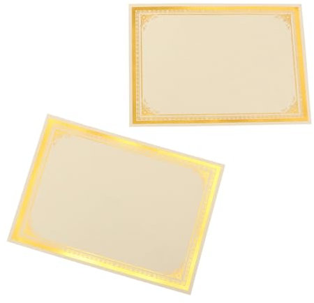 Tofficu 8blätter Teiliges Urkundenpapier Mit Goldrand Hochwertiges Prägepapier Für Zertifikate Auszeichnungen Diplome Bedruckbar Elegant Für Schule Büro Und Zuhause