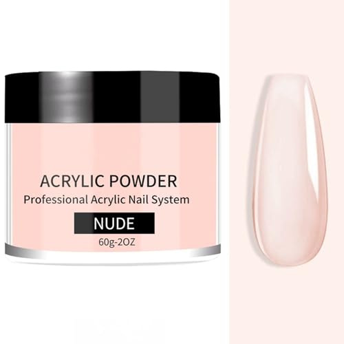 60G Professional Pink Acrylic Powder - Acrylic Nail Extension Powder for Long-Lasting Manicures. Perfect for Nail Art, Carving & Extensions - No UV Lamp Required