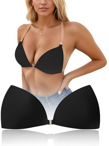 changlizi Stick on Bra for Women Push Up Invisible Halter Adhesive Bras