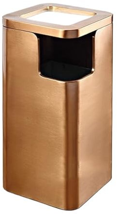 BOGAZY Papelera Cenicero De Pie con Papelera Entrada Al Ascensor del Hotel Centro Comercial Cenicero De Metal De Gran Capacidad Basura Contenedor(Gold)
