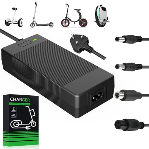 42V/3A Electric Scooter Charger, with 4 Connectors, Compatible with 36V Hoverboard Battery, for Xiaomi M365/Pro 2, Drift Boards, Electric Scooters/Mobility Scooters,Unicycles