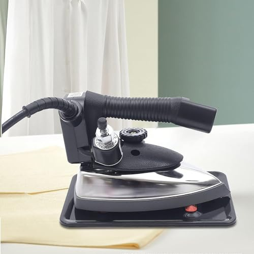 Plancha de vapor comercial con tanque de agua de 3 litros, suela de temperatura ajustable, tela eléctrica industrial y vaporizador de ropa