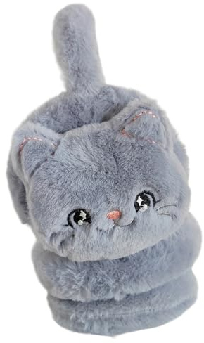 THOANBY Ohrenwärmer, Plüsch-Katzen-Ohrenschützer für Mädchen und Kinder, Ohrenwärmer, pelziges Stirnband für Winter, Weihnachten, Neujahr, Geburtstagsgeschenke