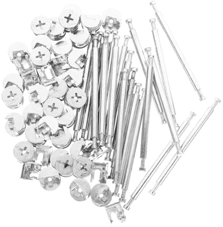 ERINGOGO 20 Juegos Conjunto Conectores de Doble Tornillo para Muebles Herrajes de Cierre Excéntrico Resistentes y Antióxido Kit para Reparación de Armarios y Compatible con Muebles de