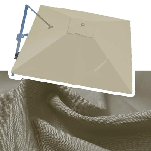 Copertura di ricambio per ombrellone offset – 250 cm – grigio chiaro – adatto per ombrelloni da giardino, terrazza, mercato e tavolo – Dimensioni: 1,2 x 4 x 3 m