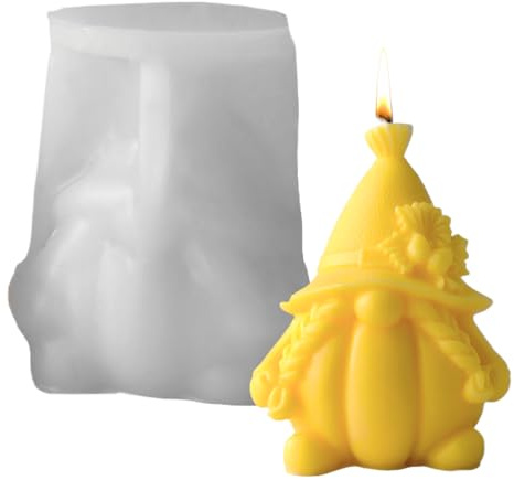 Halloweenformar – 3D pumpaform | Höstgnom bakform för tårtklubba tvålgjutning fondant dekoration kottljus