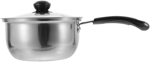 Piccola Pentola da Cucina in Acciaio Inox, Antiaderente, per Bollire Latte | Argento, Impugnatura a Mano, Facile da Pulire, Dissipa Bene Calore, Uso Ristorante