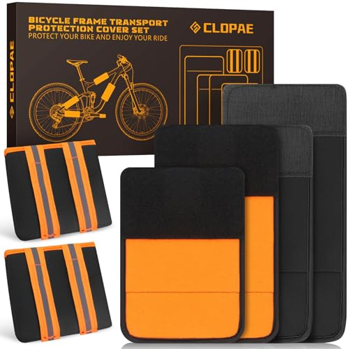 CLOPAE 6PCS Protector de Cuadro de Bicicleta, Protector de Marco de Bicicleta Protección de Transporte para Cuadro de Carbono Accesorios para Bicicletas Protección contra Arañazos